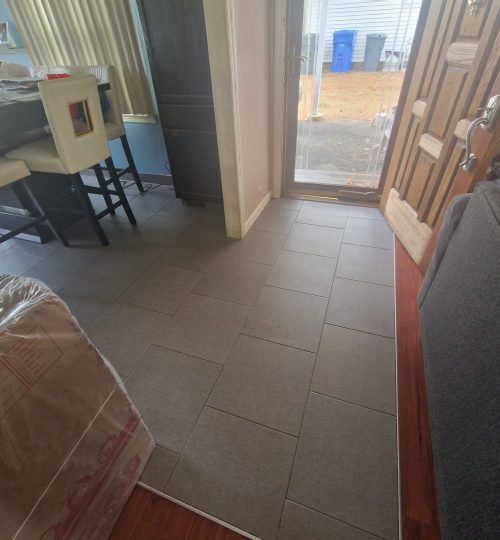 living room with floor to be changed